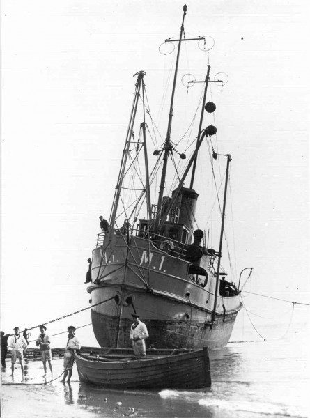 De M 1 gestrand